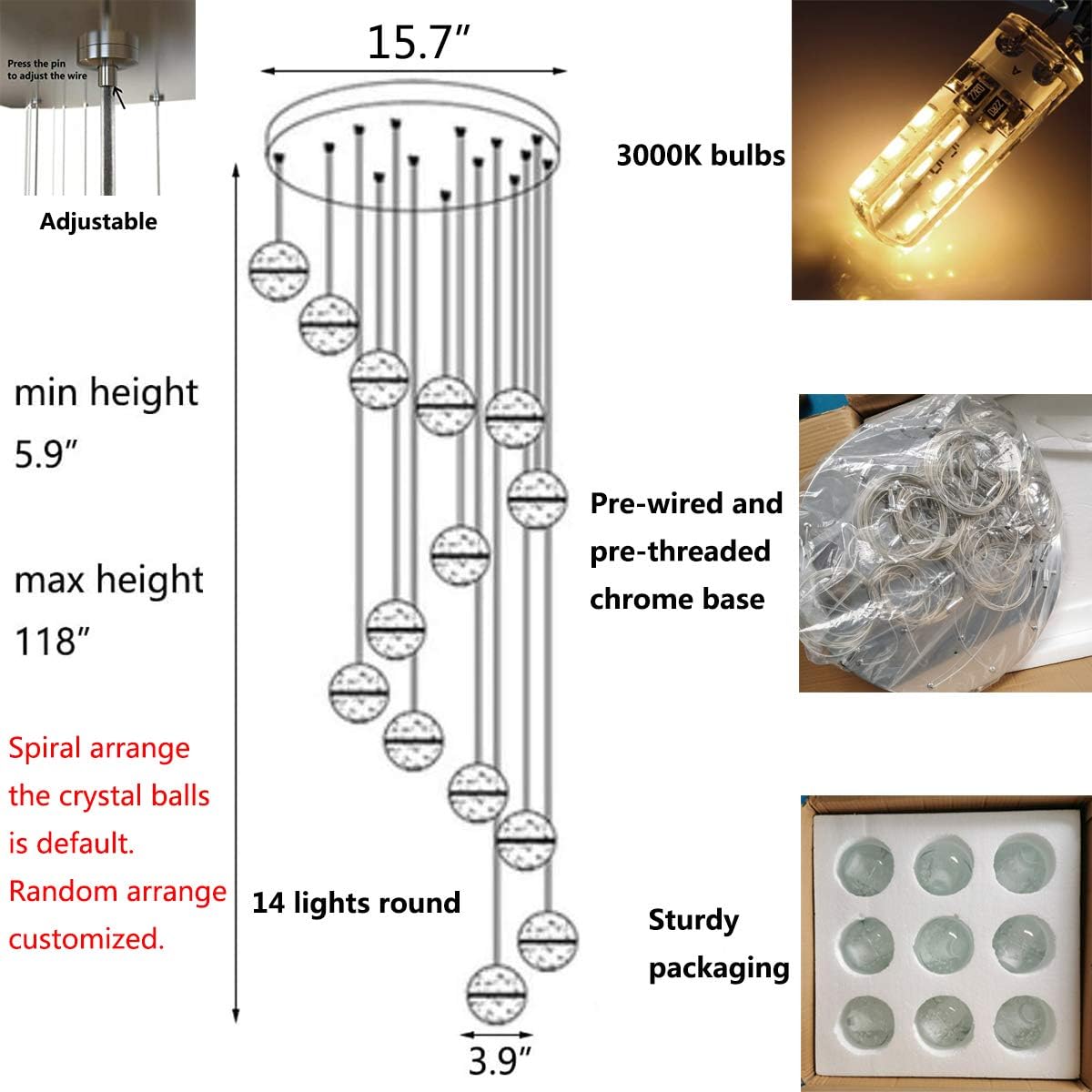Crystal Chandelier Light Fixture X89773