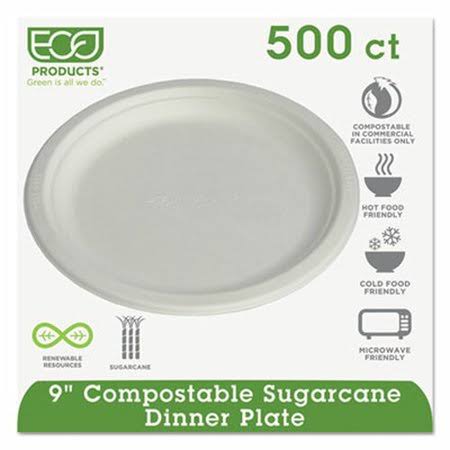 Compostable Sugarcane Plates 9 500 /carton K8397