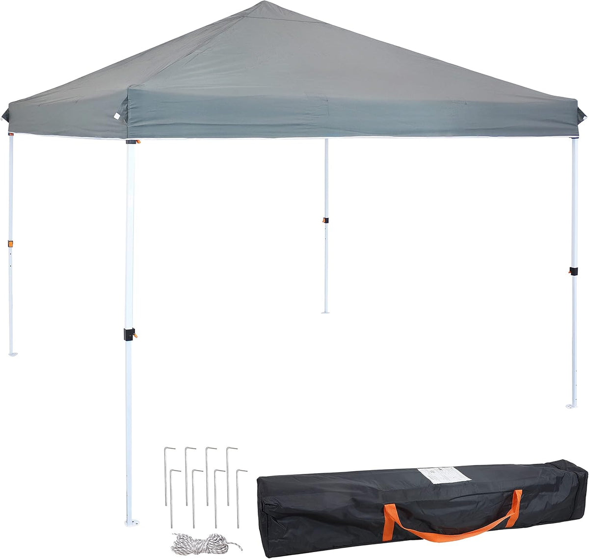 Gray 12x12 Foot Pop Up Canopy with Carry Bag P45555