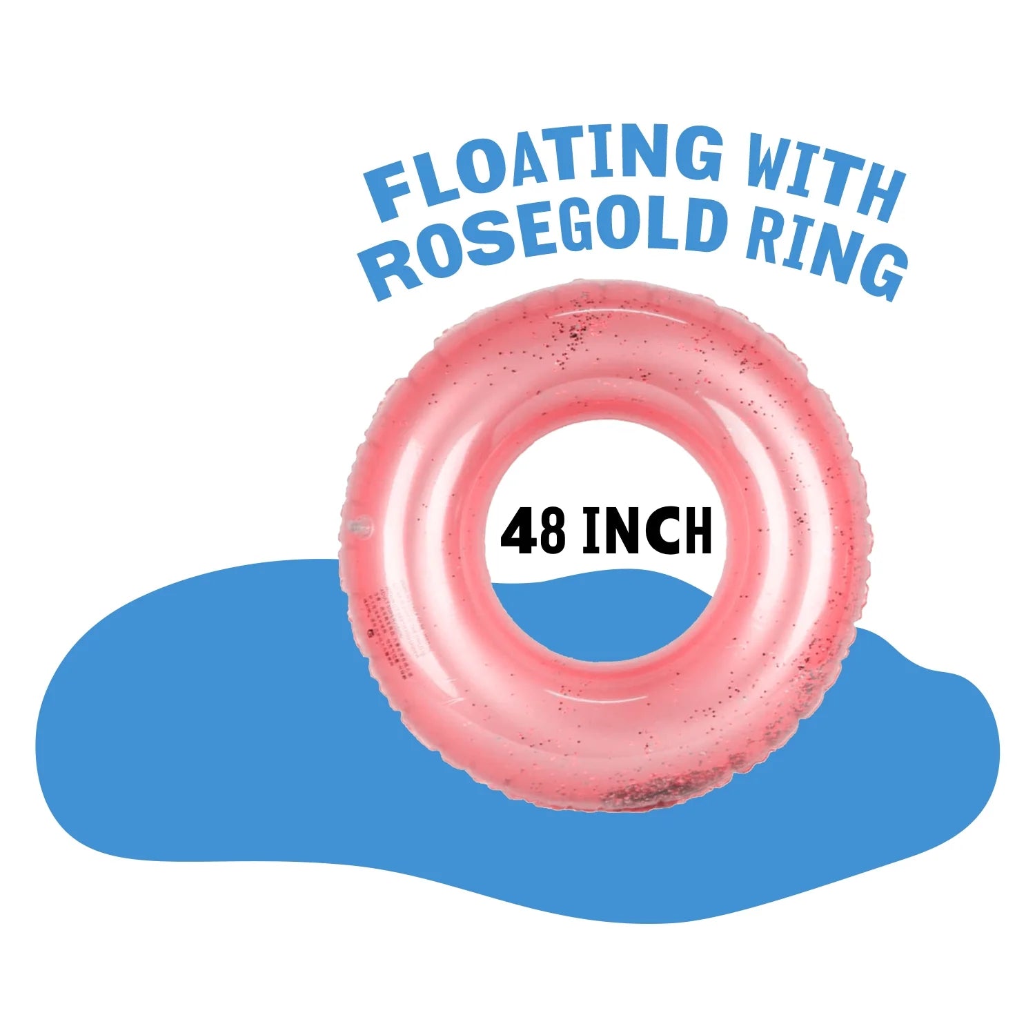Transparent Glitter Inflatable Swimming Pool Float Ring K5490