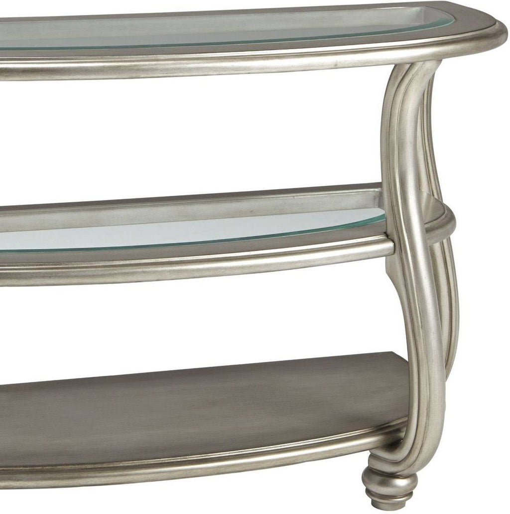 Silver Glass Accent Console Table R63244