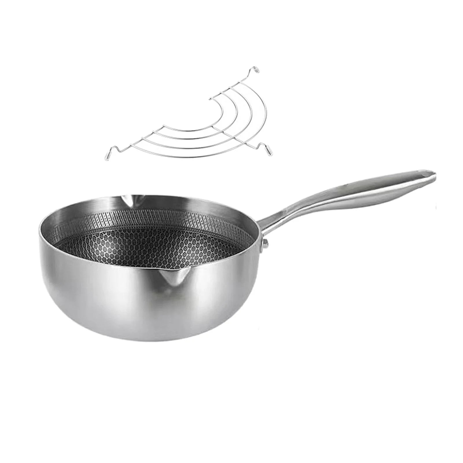 Japanese Tempura Fryer Pan Deep Fryer Pot with Oil Draining Rack Nonstick V872630