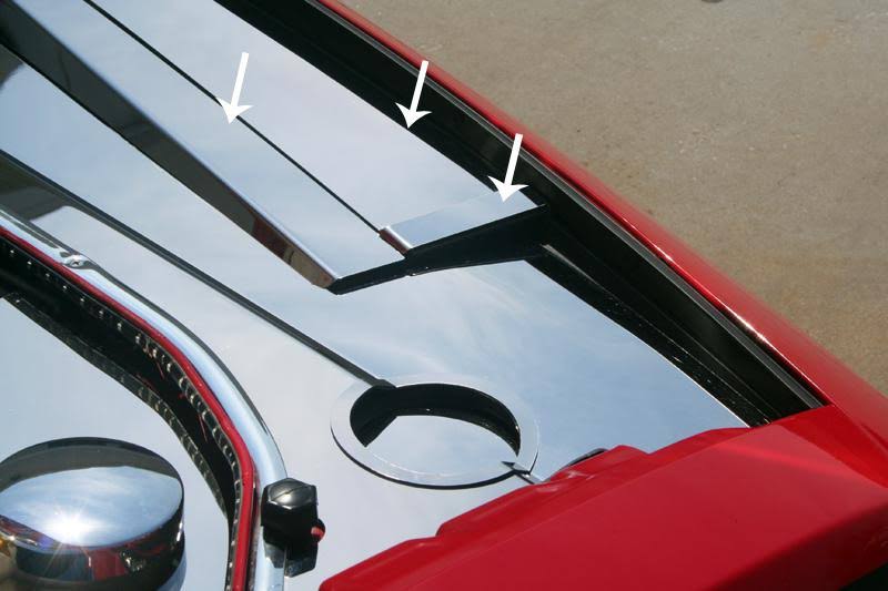 Polished 8pc Header Plate Front Extension Kit Y840363