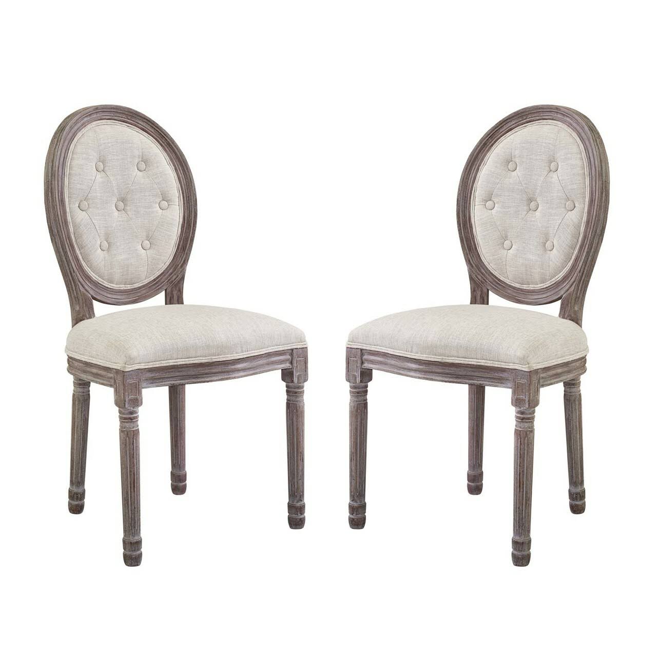 Fabric Wood Side Chair, Set of Two T17054