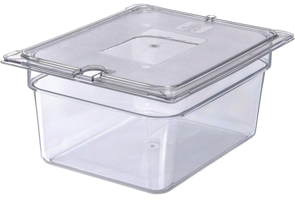 Polycarbonate Half-Size Food Pan, 7.7 qt, Clear, Case of 6 Z96932
