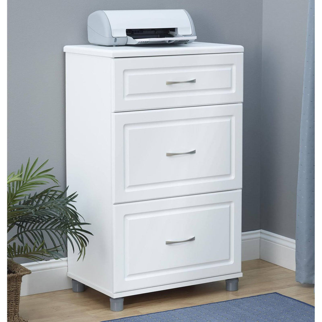 White 3-Drawer Storage Cabinet V3390