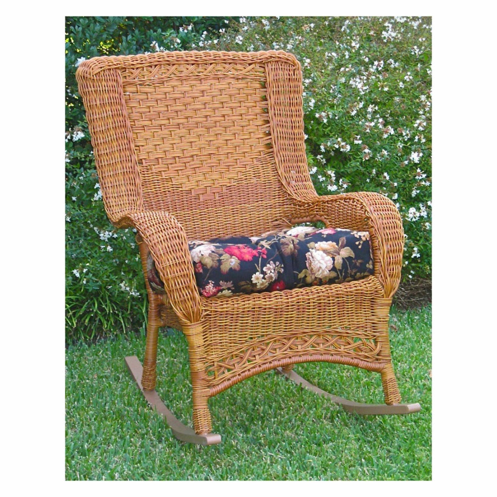 White Resin Wicker Aluminum Rocker O886