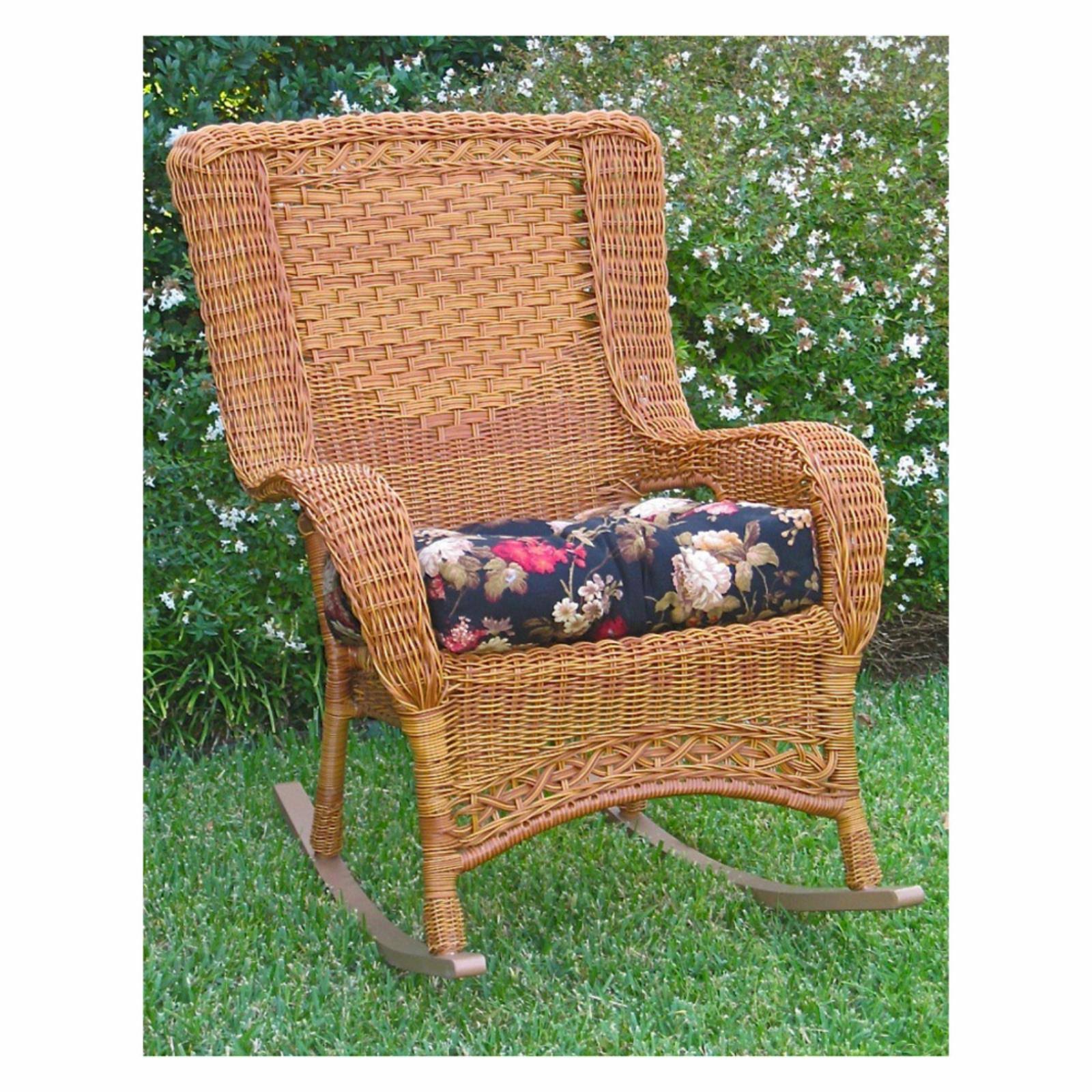 White Resin Wicker Aluminum Rocker O886