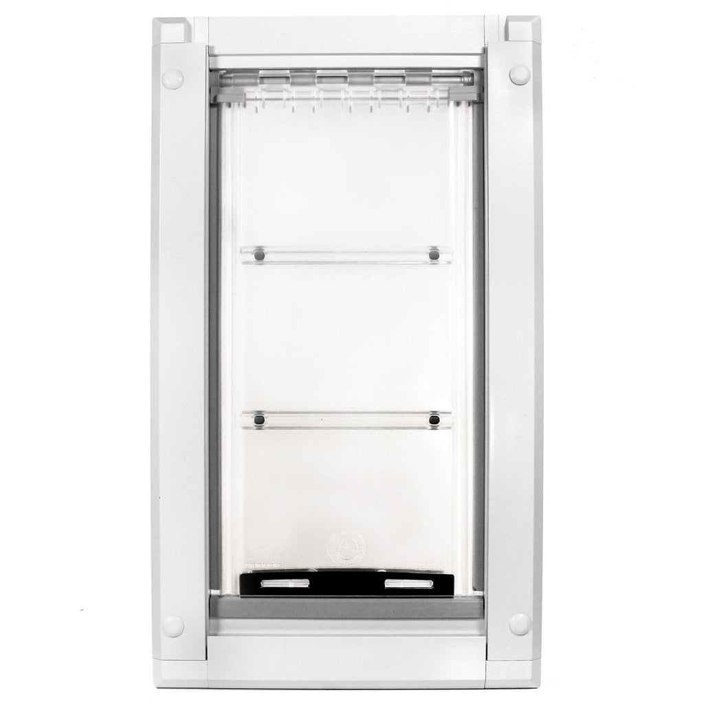 White Wall Mount Pet Door Medium Single Flap C65707