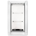 White Wall Mount Pet Door Medium Single Flap C65707