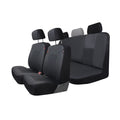 3 Piece Vegan Leather Seat Covers Black Q556388