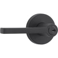 Satin Black Square Single Cylinder Keyed Entry Door Lever Set N1092