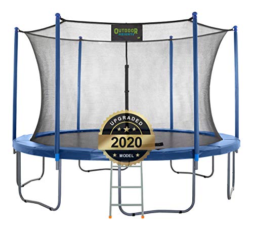 Blue 10 feet Round Trampoline with Safety Net Enclosure and Vinyl Pad A637