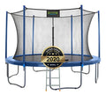 Blue 10 feet Round Trampoline with Safety Net Enclosure and Vinyl Pad A637