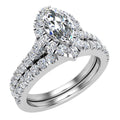 14K White Gold Diamond Wedding Ring Set 1.25 CT N213635