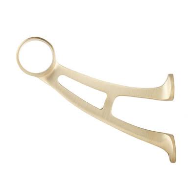 Satin Brushed Brass Bar Mount Foot Rail Bracket N810