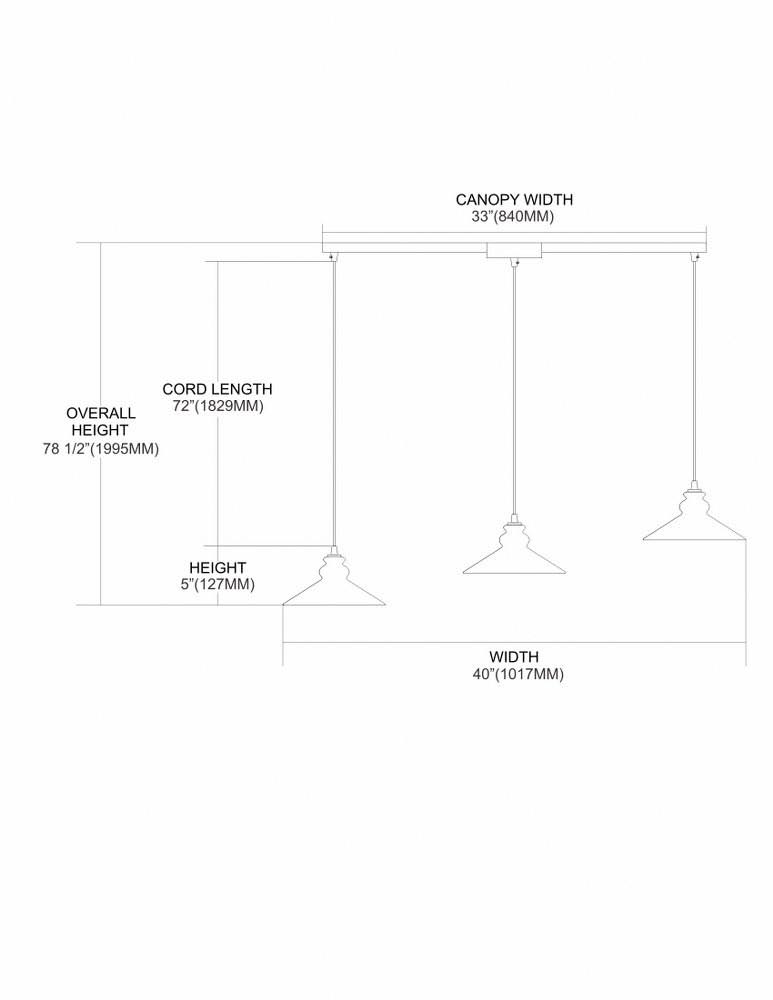 Hammered Glass 3 Light Pendant in Oil Rubbed Bronze S872552
