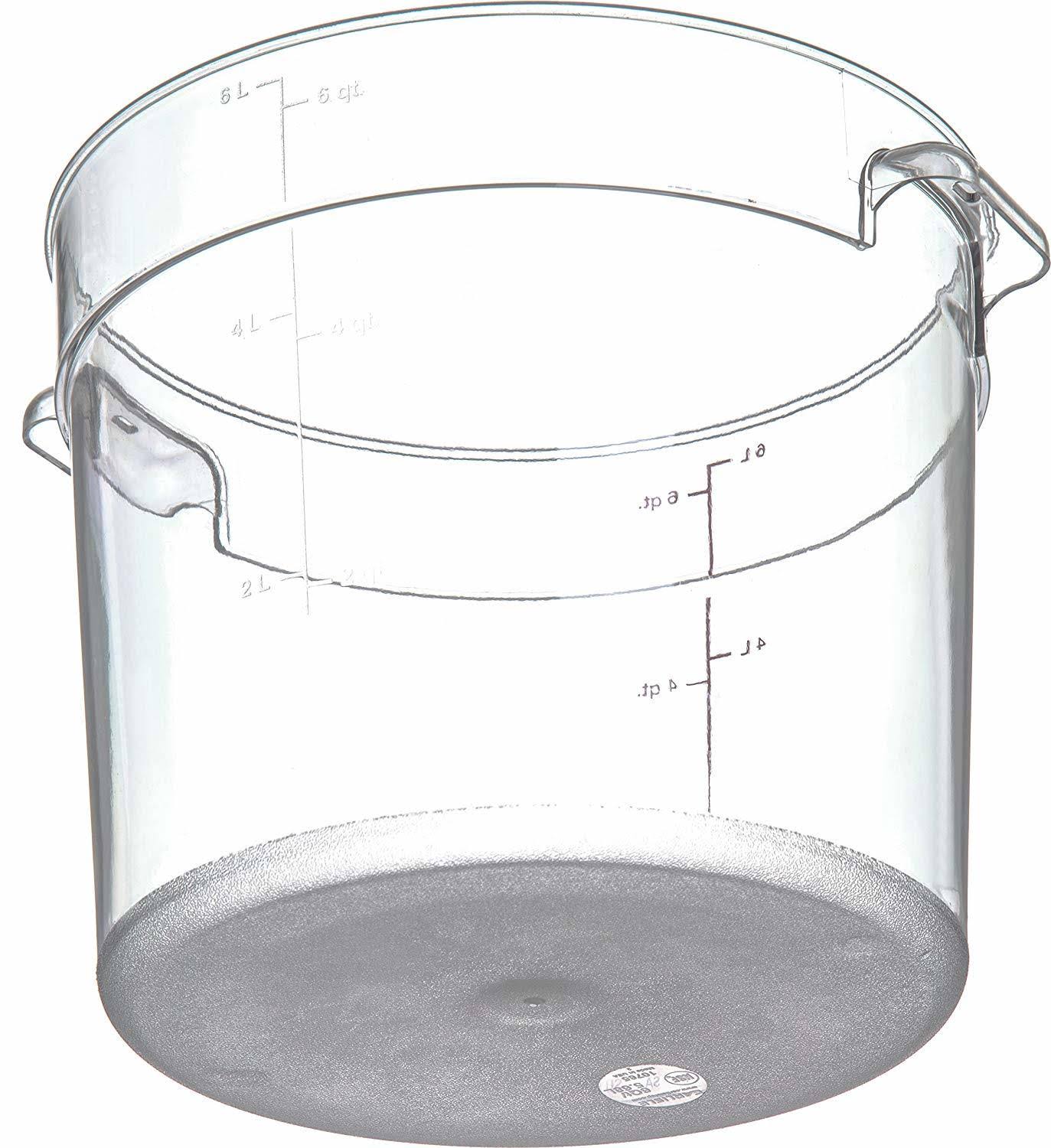 Clear 6 Quart Polycarbonate Round Container X4925