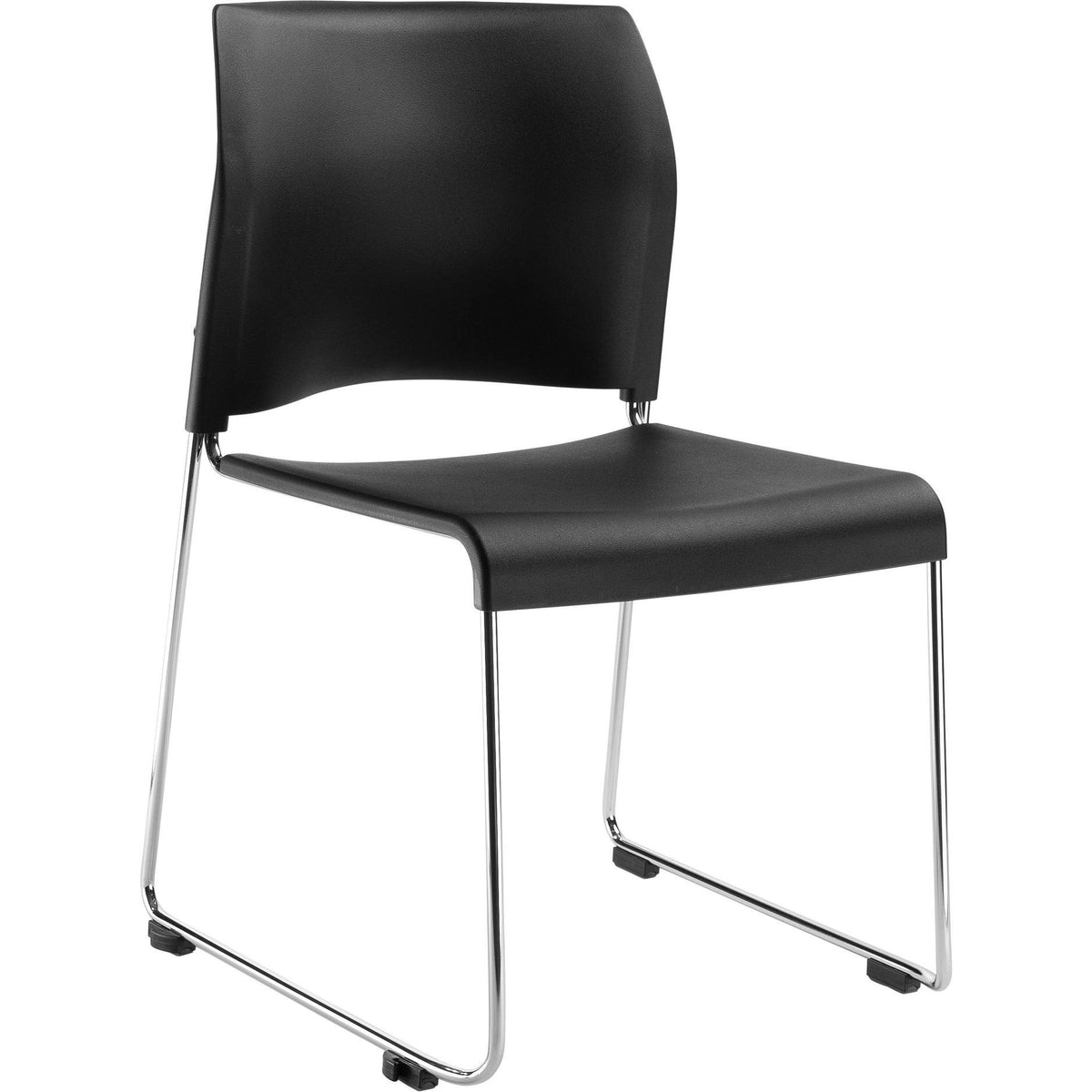 Black All Plastic Cafetorium Chair, 4 Pack O608061