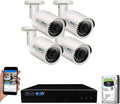 8 Channel 4K NVR 5MP POE Security Camera System with 4 Bullet Cameras and 1TB Hard Drive V134