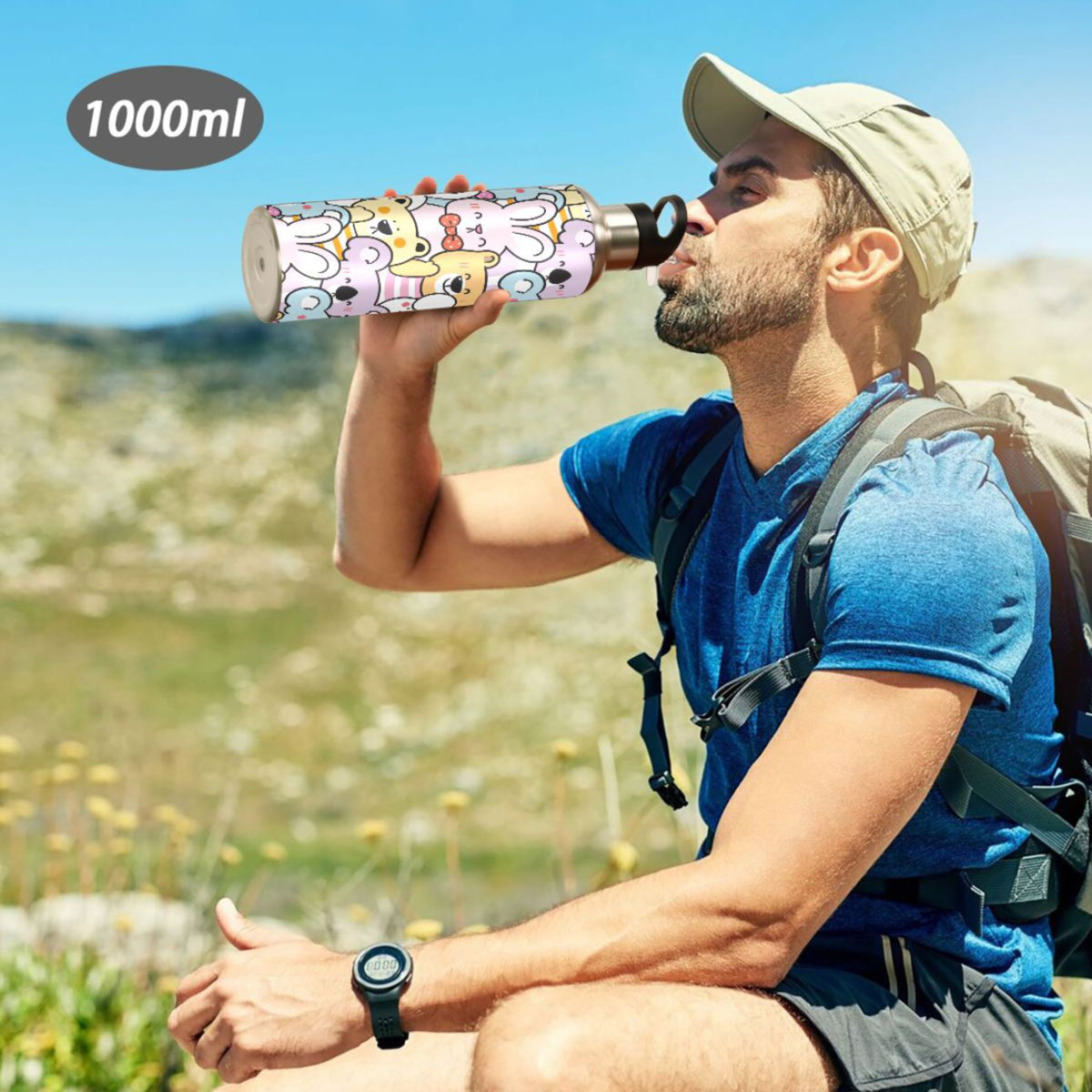 Stainless Steel Insulated Water Bottle with Straw Lid U75876