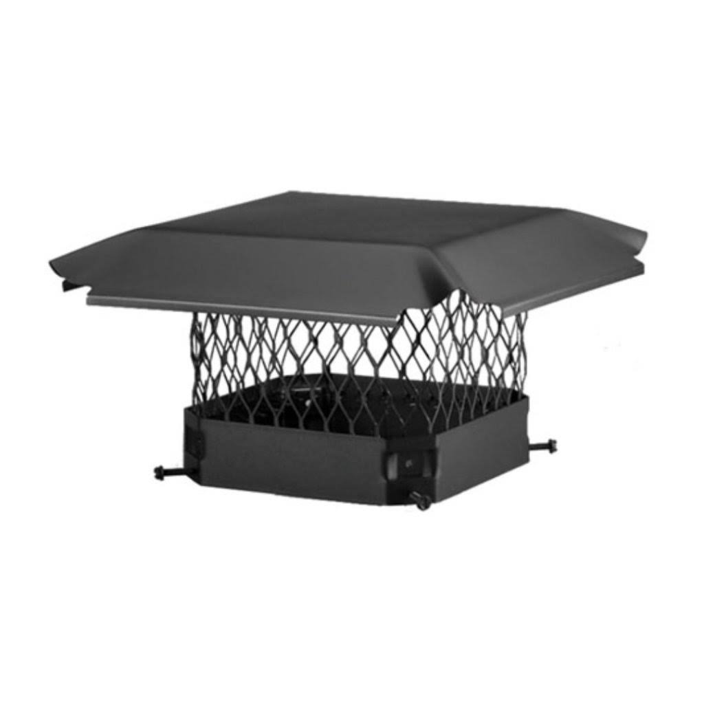 Black Galv Steel Single Flue Chimney Cap L1899