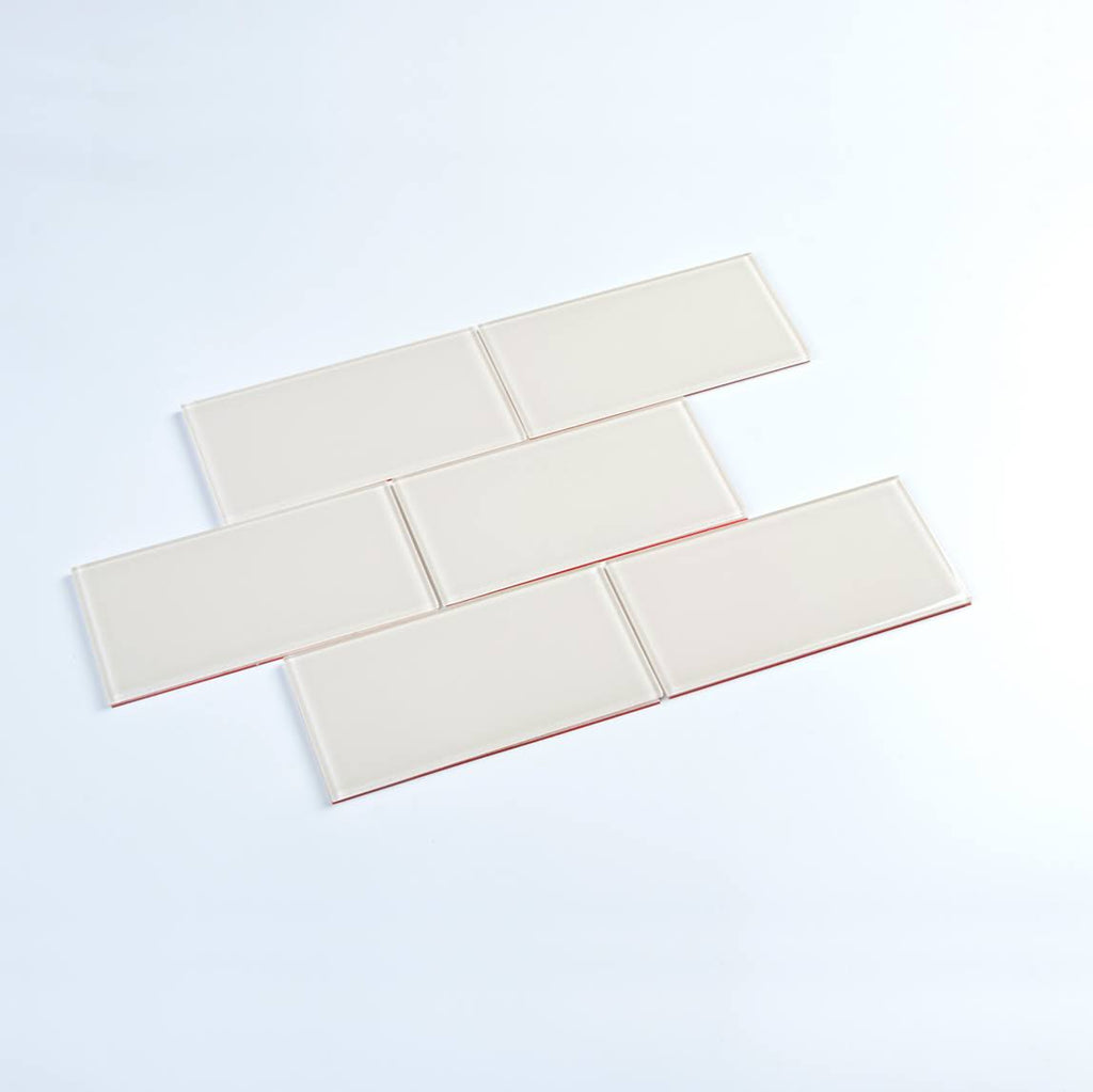 Ivory Glass Peel & Stick Subway Tile G693