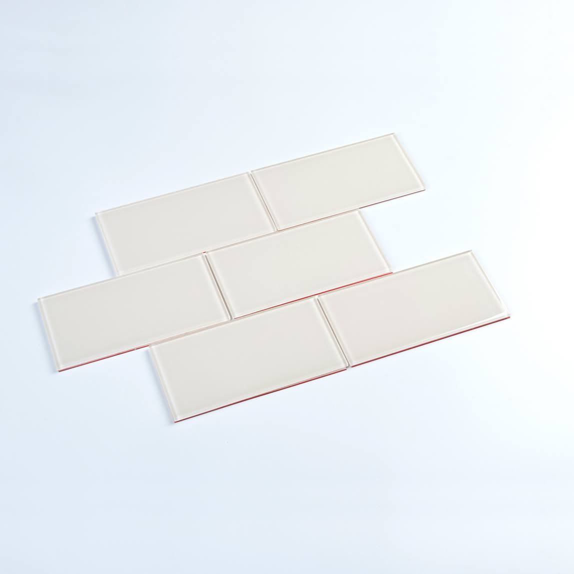 Ivory Glass Peel & Stick Subway Tile G693