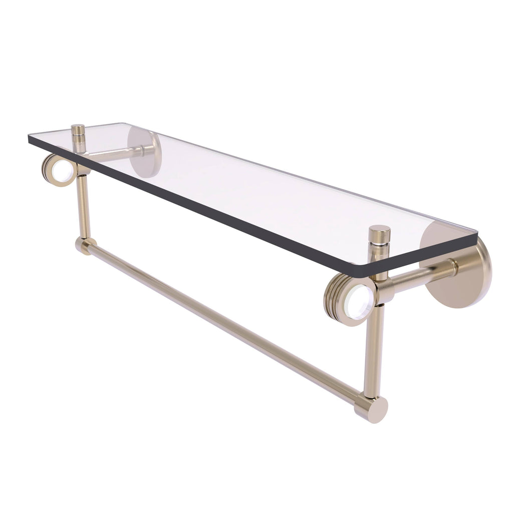 22 in. Glass Shelf with Towel Bar Antique Pewter A89862