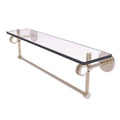 22 in. Glass Shelf with Towel Bar Antique Pewter A89862