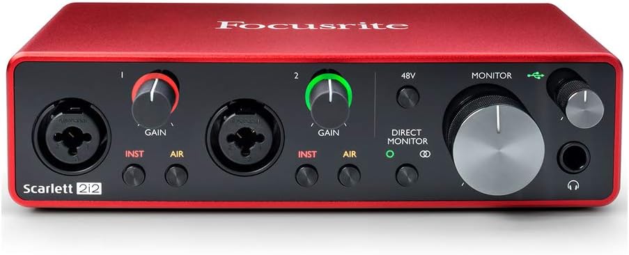 USB Audio Interface Bundle with Mackie CR3-X Monitors & Cable S83882