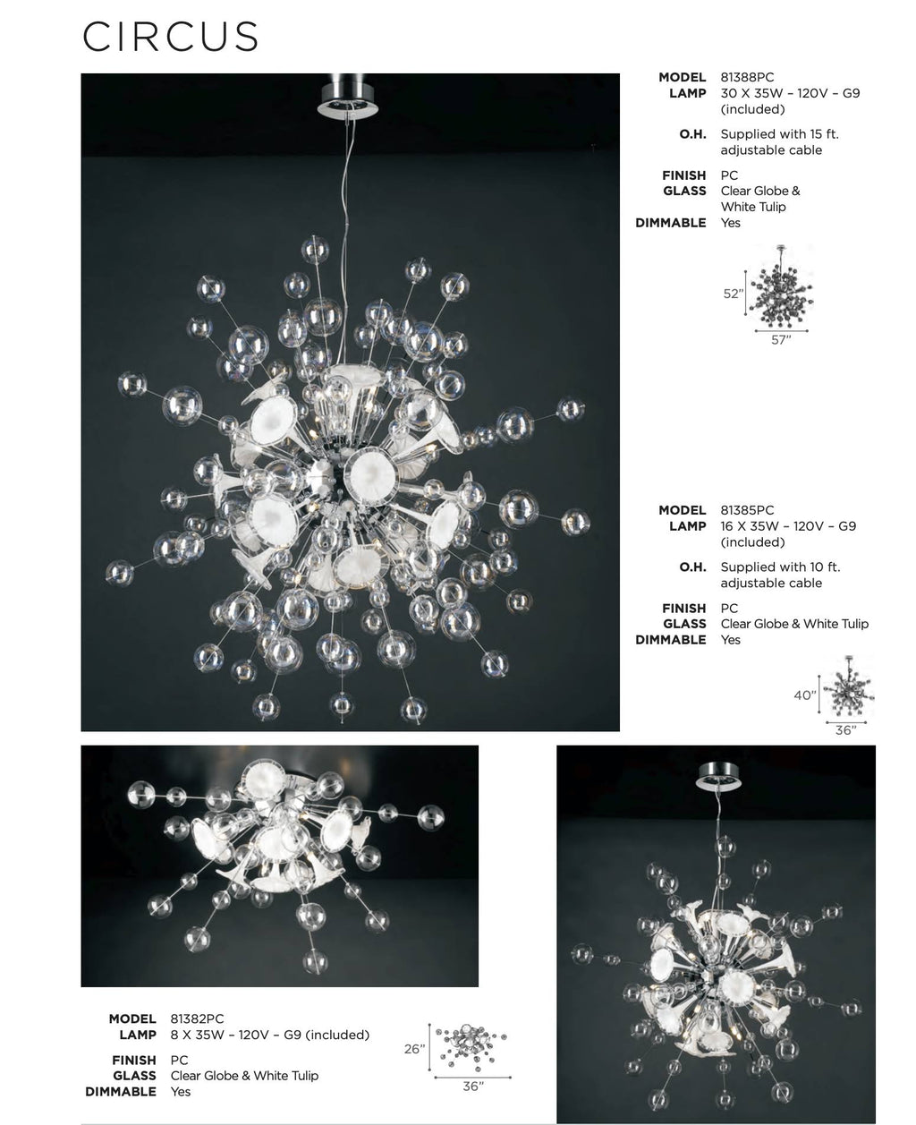 Circus Ceiling 8 Light T8644
