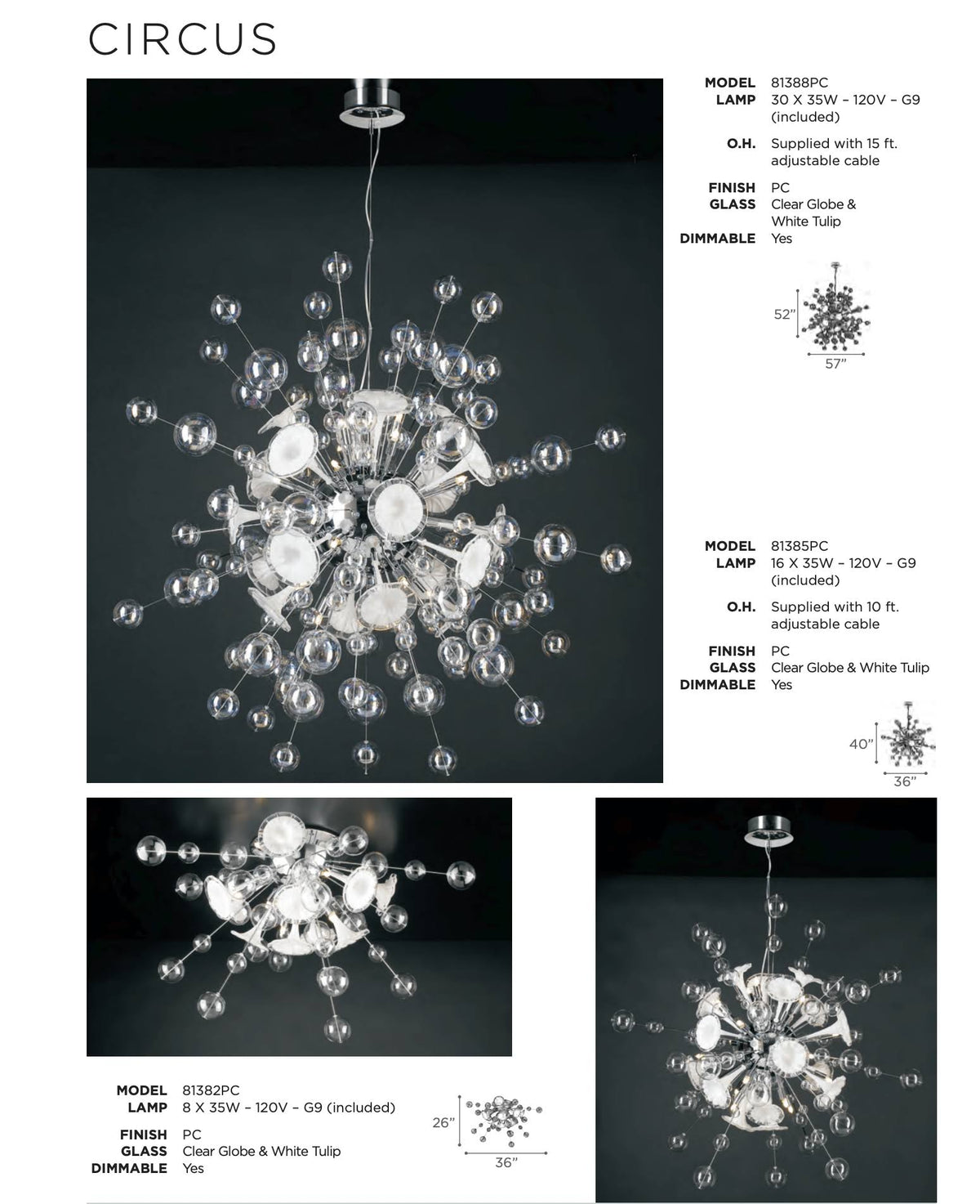 Circus Ceiling 8 Light T8644