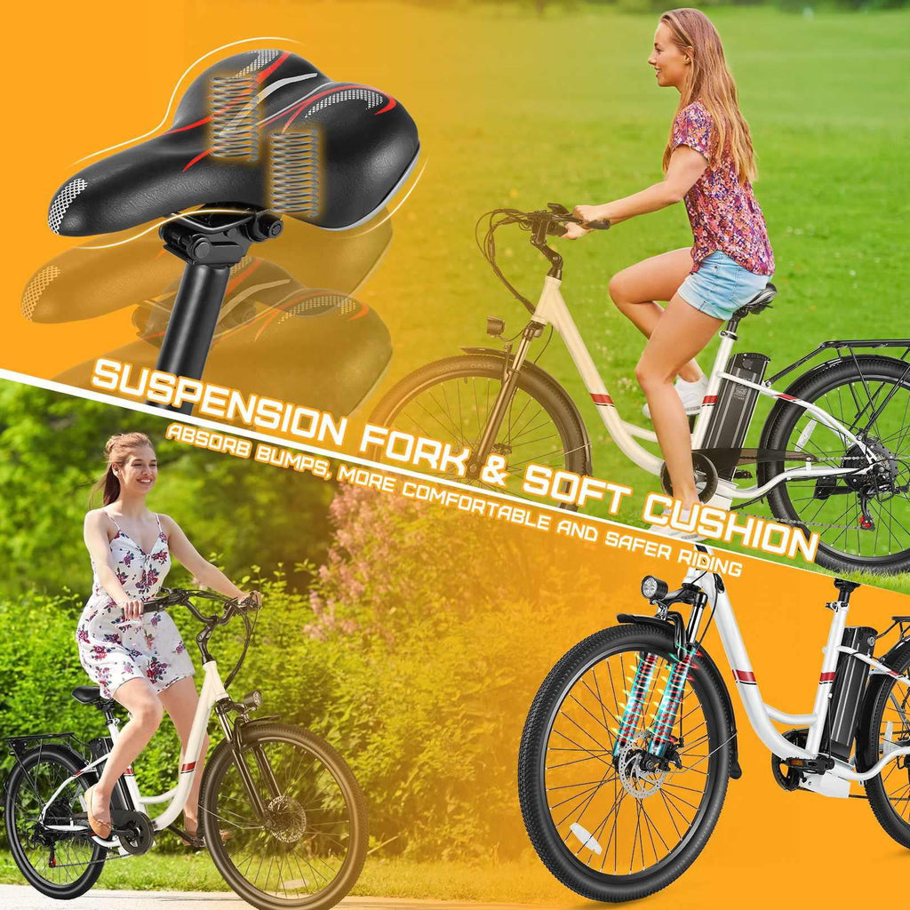 26 in. Electric Bicycle 500W 48V 7 Speed Gears Ebike Y668