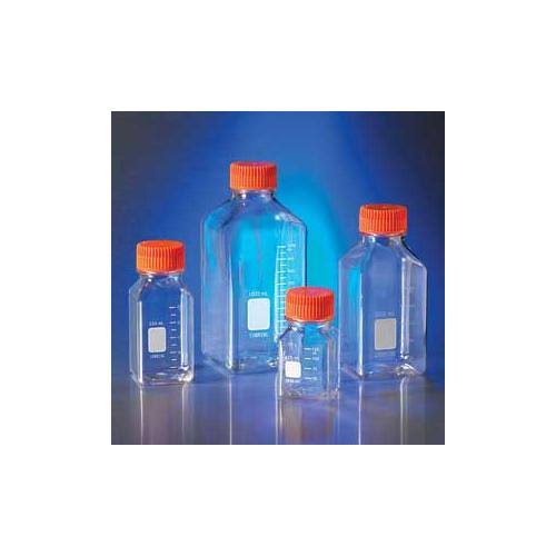 1000ml Square PET Bottle with 45mm Wide Mouth Orange Cap V280