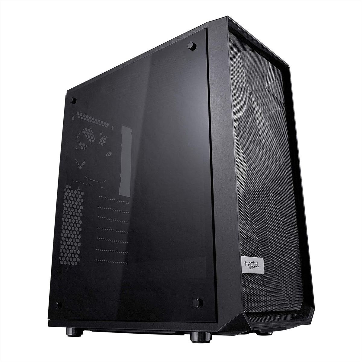 Compact Computer Case with Tempered Glass and 2X Fans S490386