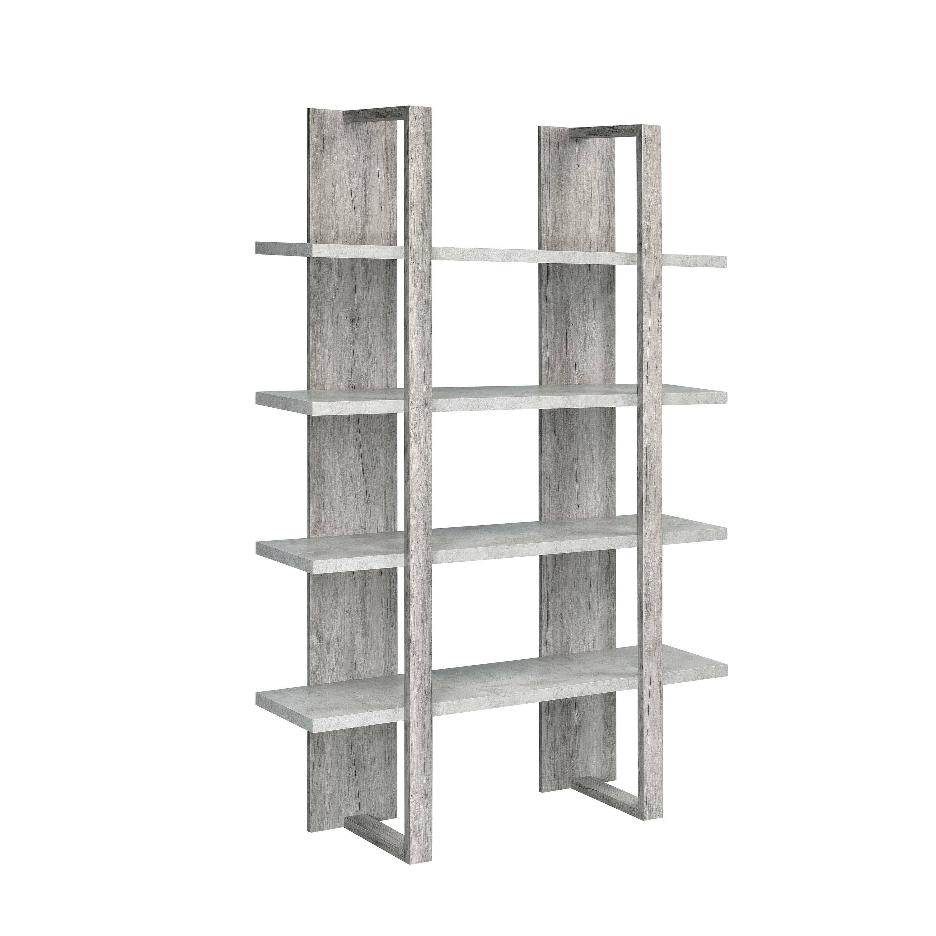 Aged Walnut/White 4-Shelf Bookcase N365