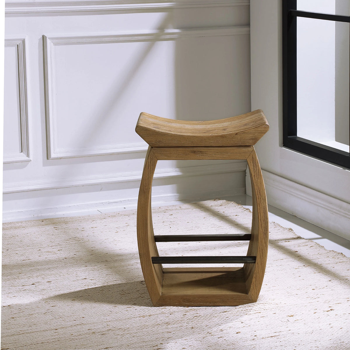 Modern Wood Counter Stool Y843893