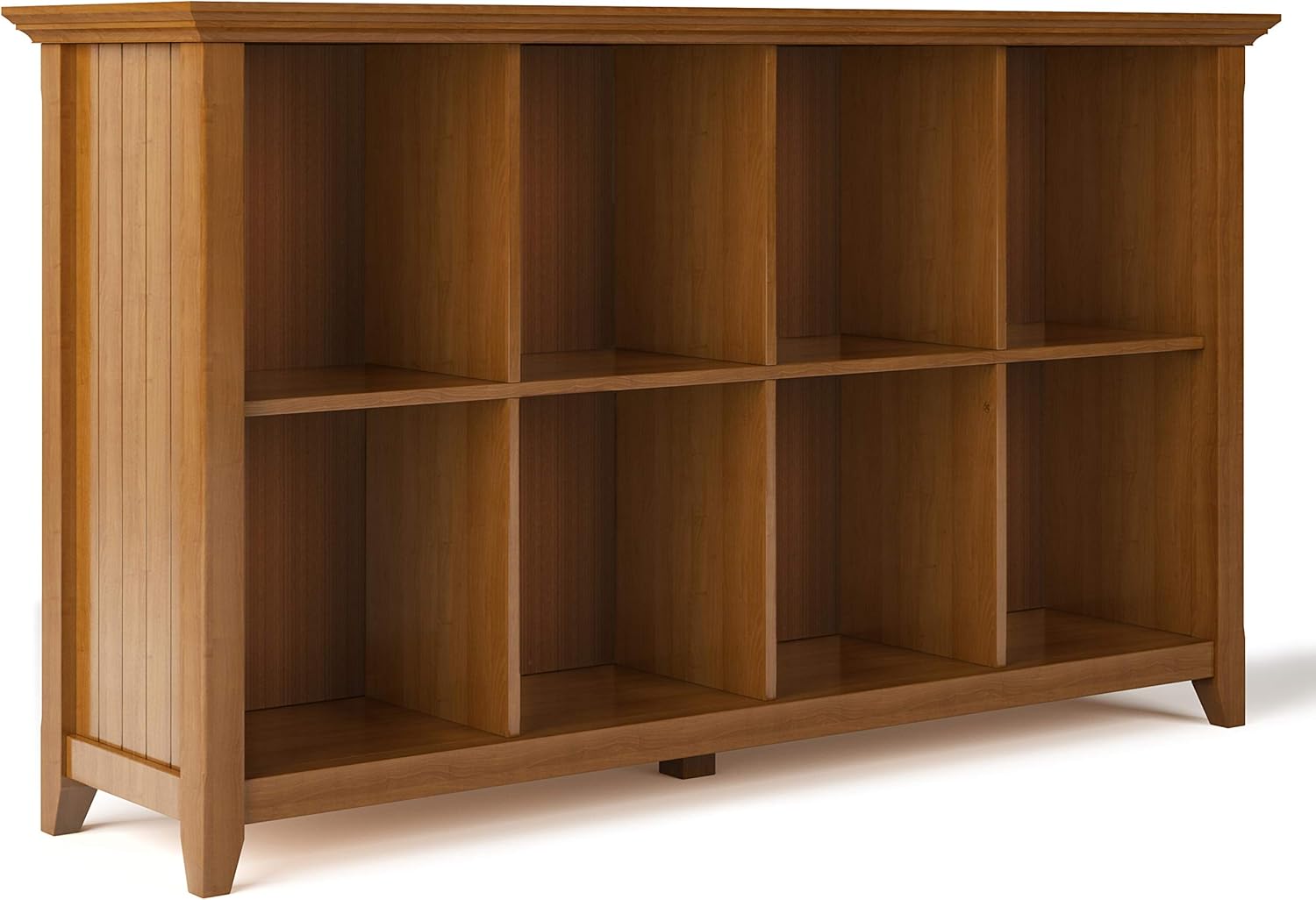 Solid Wood 8 Cube Storage Sofa Table in Brunette Brown X642