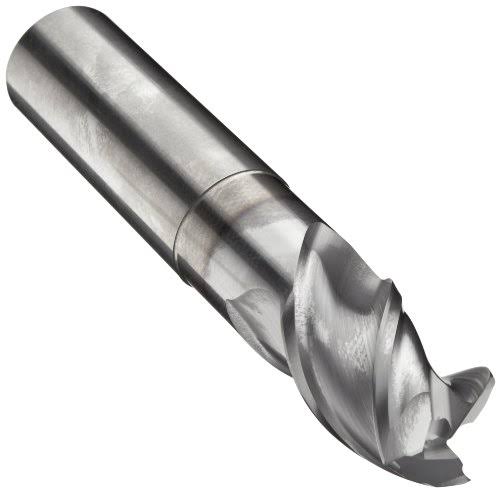 Carbide Corner Radius End Mill, TiCN Finish, 3-Flute P127
