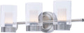 22 Inch 3 Lamp LED Glass Bathroom Vanity Light, 23W, 3000K, Brushed Nickel Finish S1366