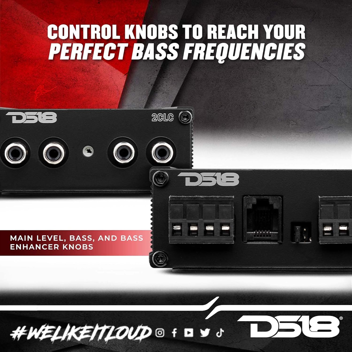 2 Channel Line Output Converter Car Audio with Digital Bass Enhancer E258894