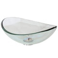 Oval Transparent Tempered Glass Bathroom Vessel Sink S171