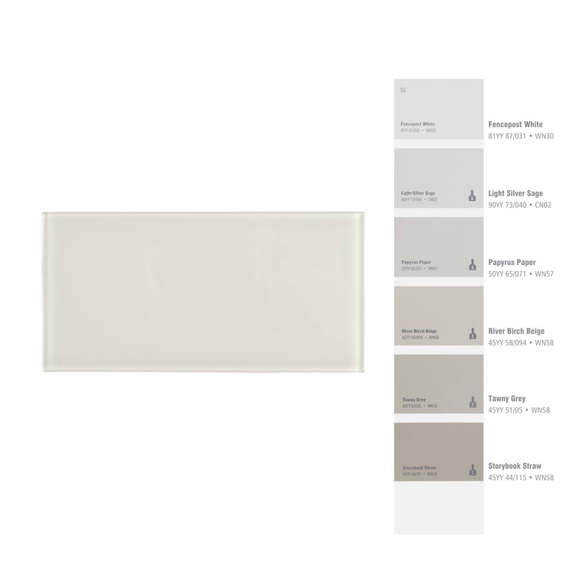Ivory Glass Peel & Stick Subway Tile G693