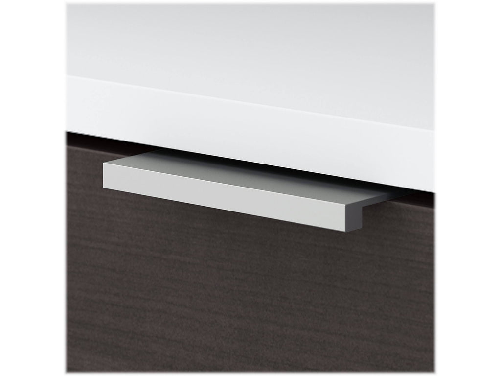 2 Drawer File Cabinet Storm Gray White S9734