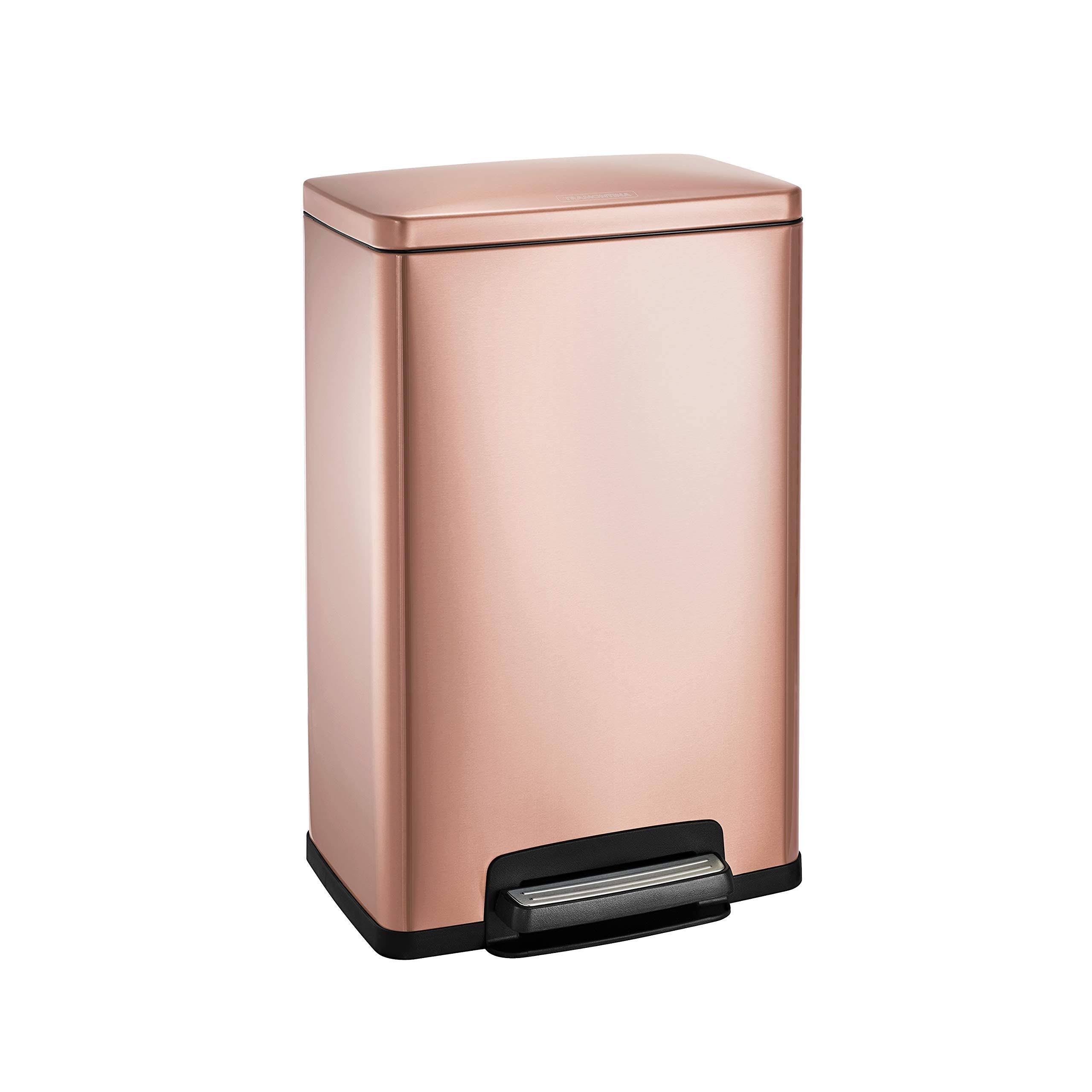 13 Gal Rose Gold Step Trash Can Q179156