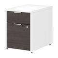 2 Drawer File Cabinet Storm Gray White S9734