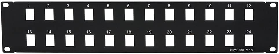 Blank Patch Panel for Keystone Jack Cat.5E, Cat.6 (24 Port) T8220