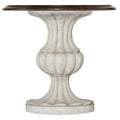 Round End Table in Two Tone Russet Brown P260