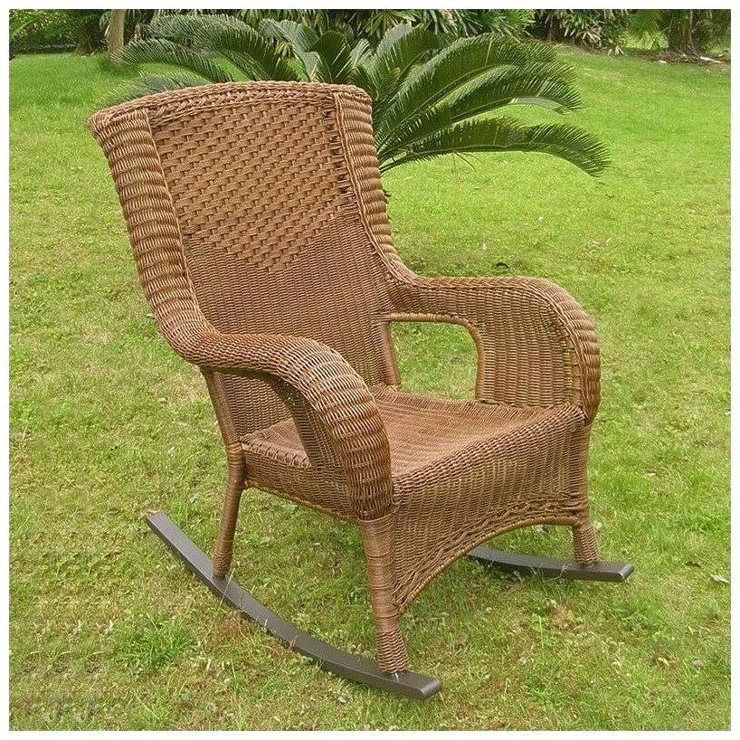 White Resin Wicker Aluminum Rocker O886